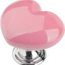 Car Heart Start Button Cover, Anti-Scratch Ceramic Engine Start/Stop Joystick, Press-Designed Push to Start Button Decor Protector, Universal for Most Cars (Pink) (1 PC)