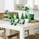 St Patricks Day Gnomes Decor Indoor, 3Pcs St Patricks Day Decorations Gnomes, Shamrock Decorations for Table, Tiered Tray Irish Home Decor Gnome Gifts