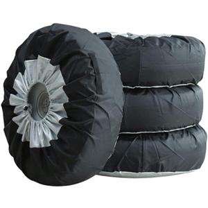 Seasonal Tire Spare Tire Cover Portable Wheel Bags Winter Tire Cover Eco-Friendly Tire Handle for Easy Transportation 4pcs Fits 21-31 Inch Tire Diameter Cars and Trucks (S)