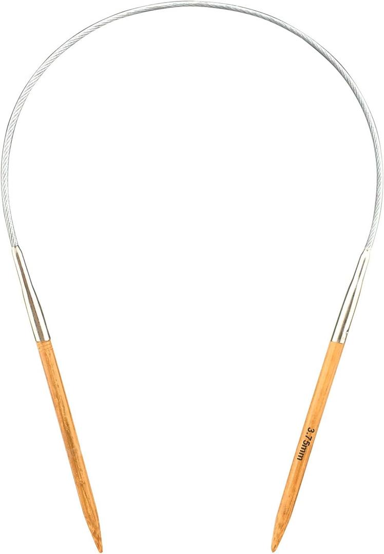 Mdoker Bamboo Circular Knitting Needle Size 5 24 Inch Circular Knitting Needles for Handmade Knitting DIY and Any Weaven Yarn Projects(US Size 5,3.75mm)
