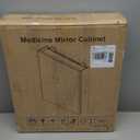 Bathroom Medicine Cabinet with Mirror, 14x18 Recessed or Wall Mirror Medicine Cabinet with Storage Adjustable Glass Shelves, Beveled Edge Mirrored Door with Aluminum Cabinet Hinges