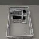 Aurynns Under Desk Drawer Organizer Clip-on Cup Holder Under Desk Storage Drawers Rotated Under Table Drawer for Desk Organizer Clamp Phone Holder Paper Drawer (White)