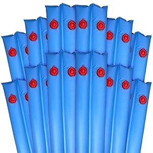 Robelle 10 ft. 12-Pack Heavy Duty Blue Double Chamber Pool Cover Weights, .33 MM Thick Vinyl, Pool Water Bags, Water Tubes