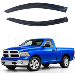 IG Window Visors Fit for 2009-2018 RAM 1500 Regular Cab, 2019-2024 RAM 1500 Classic, Out-Channel Rain Guards Vent Wind Deflector 2PC, Truck Accessories for 2010-2025 RAM 2500 & 3500 (Single Cab Only)