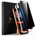 UNBREAKcable Privacy Screen Protector for iPhone 17 Pro Max, Shatterproof Tempered Glass [True 28°Anti Spy] [9H Hardness] [Easy Installation Frame] Private Protector for iPhone 6.9inch-2 Pack