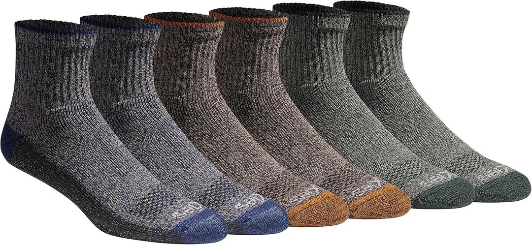 Dickies Men's Dri-Tech Moisture Control Quarter Socks,  (6 Pairs), XL