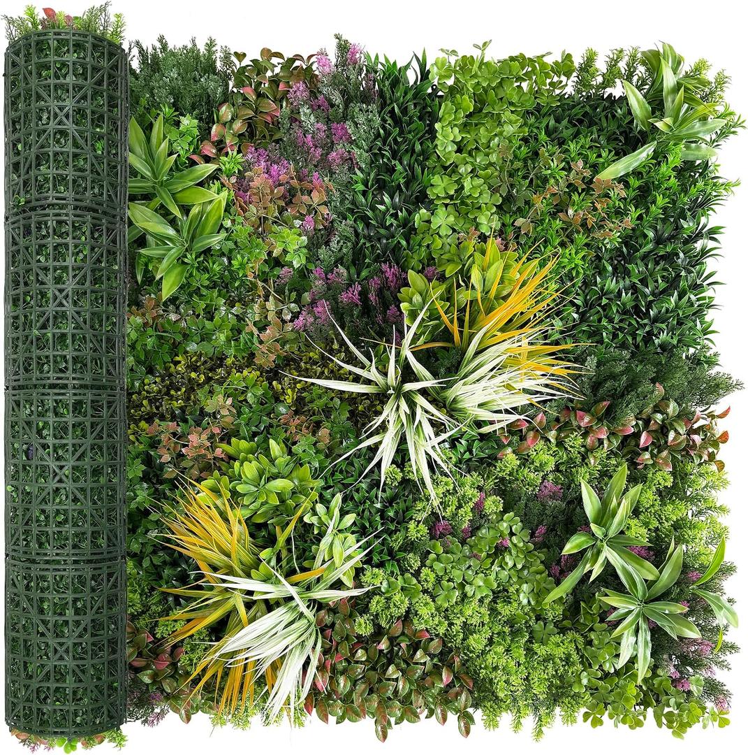 Artificial Grass Wall Roll Panels: 40''x120''Boxwood Hedge Panels, UV-Anti Privacy Fence Screen, Fake Greenery Backdrop for Indoor Outdoor Garden, Party, Wedding Decor
