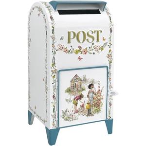 Vintage Wedding Mailbox Metal Post Box Mailboxes Decorative Card Box with Slot Rustic Mail Box Gift Card Box for Party Reception Birthday Baby Shower Decor