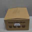 Mfacoy Glass Coffee Mugs Set of 4, Clear Large Coffee Mug 15 Oz With Handles for Hot Beverages, Clear Mugs for Tea, Cappuccino, Latte, Espresso Coffee, Juice, Glass Coffee Cups | Large Coffee Mug, With Handles, for Hot Beverages, Clear Mugs, for Tea, Cappuccino