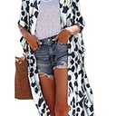 Hibluco Women's Summer Chiffon Floral Kimono Cardigan Long Swimwear Cover Ups, Small