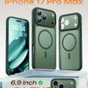 TOCOL for iPhone 17 Pro Max Case, Compatible with Magsafe Charger, Full Camera Protection, Translucent Matte for iPhone 17 Pro Max Phone Case 6.9 inch (Alpine Green)