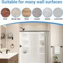 Double Shower Curtain Rod 27 to 47 Inches,Elegant Wall Mounted Double Shower Rods, Black Adjustable Curtain Pole for Bathroom,Laundry,Room Divider,Kitchen