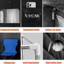 X-Vcak Upgraded 2 Person Sauna, Portable Sauna with 5 Layer Waterproof, Portable Steam Sauna Tent with 2 Steamers, 2 Folding Chair, 71x 49x 36"