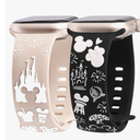2 Packs Cartoon 3D Raised Band Compatible with Apple Watch Band 49/46/45/44/42/41/40/38mm Women Two-Tone Cute Soft Silicone Sport Strap for iWatch SE Series 10/9/8/7/6/5/4/3/2/1/Ultra(1/2)