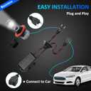 2PCS H7 LED Light Canbus Decoder: Anti Flicker Harness, Resistor Decoders Error Free, LED Warning Canceller Resistor Adapter, H7 Decoder Upgrade with Waterproof Rubber Ring