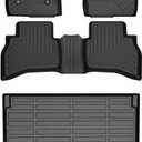 All Weather Floor Mats for 2021-2024 2025 2026 Chevy Trailblazer AWD & Cargo Liner(Only Fit Cargo in Upper Deck Position) Full Set Accessories - Black