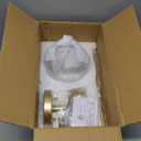 Emak Modern 7 Inch Globe Pendant Lights, Industrial Gold Pendant Light Fixtures, 1-Light Hanging Lights with Clear Glass Shade for Kitchen Island, Bedroom, Bathroom, Dining Room, Hallway, PL119-GD