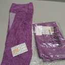Lularoe Tall Curvy (TC fits Sizes 12-18) Floral Hibiscus Outlines Purple Black Buttery Soft Adult Leggings, Pack Of 2