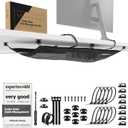 Cable Management net - Under Desk Wire Management - Flexible Under Desk Cable Management Tray Black