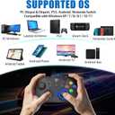 EasySMX 2.4G Wireless Gaming Controller for Windows PC, Steam Deck, PS3 & Android TV Box, Plug and Play Gamepad with Dual Vibration, 4 Back Paddles, Up to 14-Hour Battery Life
