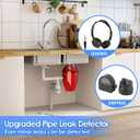 Water Leak Detector, Water Leak Detectors for Home, 13000x Professional High Sensitivity Pipe Leak Detector Kit with Large Headphone and Field Strength Meter for Plumbing Leak