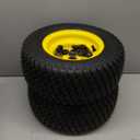 GICOOL 16x6.50-8 Tubeless Tire and Wheel, 16x6.5-8 Lawn Mower Tires, 3"-4.5" Offset Hub, 3/4" or 5/8" Bearing, Universal Fit Riding Mower and Garden Tractor Front Wheel, 4 Ply, S-Turf Pattern, 2 Pack