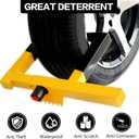 KAYCENTOP Wheel Lock Clamp Security Tire Lock Anti Theft for Max 15.5 inch Tire Width Universal Car Wheel Lock for Trailers SUV Boats Motorcycles Golf Cart Yellow/Black