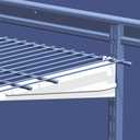 ClosetMaid 2854 ShelfTrack Locking Shelf Bracket for 16 in. Deep Wire Shelving, for Adjustable Closet Systems, 1-Pack, White