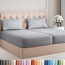 Split King Size 5 Piece Sheet Set - Comfy Breathable & Cooling Bed Sheets Set - Hotel Luxury Bedding for Women, Men, Kids, Teens, Boys & Girls - Deep Pockets and Wrinkle Free - Oeko-Tex - Steel Blue