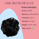 CAISHA Messy Scrunchie Bun Voluminous Wavy Hairpiece Heat-resistant Synthetic Fibres Black Dark Red Mix G35A