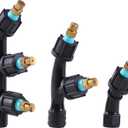 Aimela 3-Piece Nozzle Set, Adjustable for High Pressure Atomization, Titanium Material, Single, Double, Three Nozzle Combination