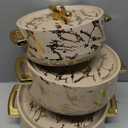 Casserole Inner Steel Casserole | P.U. Insulation | Chapati, Roti, Biryani | Keeps Food hot & Fresh Serve & Store Daily Use Kitchen Item Set of 3 (1700ml, 1200ml, 600ml) (Turkish Ivory)