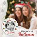 4 x Hamster Ornaments for Christmas Tree Decorations 2025, Unique Animal Lover Gifts for Women Men, Ceramic Ornaments Gift for Hamster Lovers, Xmas Gifts for Christmas Hanging Decorations