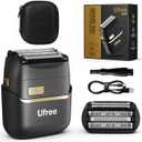 Ufree Foil Shavers for Men, Upgraded Electric Razor, Rechargeable Mens Shaver with 4 Floating Blades, LED Display USB-C Travel Razor Wet Dry Cordless Face Grooming Kit