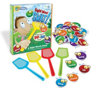 Learning Resources Sight Word Swat A Sight Words Game - Phonics Flash Cards, Board Games for Kids, Montessori Spelling , Homeschool, Classroom Must Haves, Teacher Supplies, Gifts for Boys and Girls