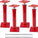 4 Pack House Jacks for Leveling Crawlspace, 16" - 21" Height Range, 11023 lbs Max Load Capacity, House Floor Jacks Post Pole for Leveling