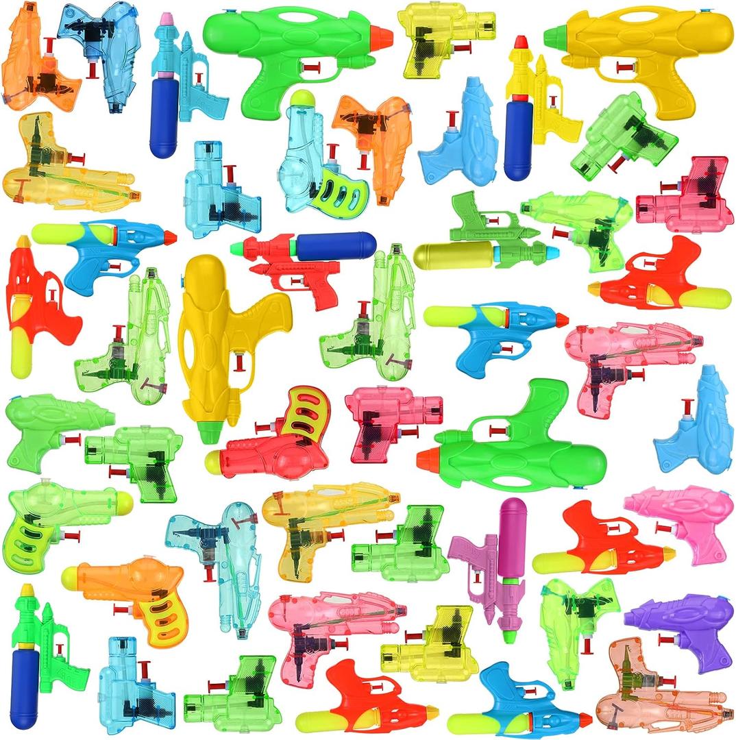 Junkin 25 Pcs Water Guns for Kids Adults Bulk Assorted Colors Mini Water Gun Party Favors for Summer Outdoor Squirt Fighting Beach Game Pool Toys Girls Boys