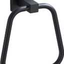 Matte Black Towel Ring for Bathroom, Kitchen Bath Towel Holder Hangers Wall Mount Heavy Duty Stainless Steel (1 pack)