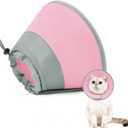 Cat Cone Collar Soft to Stop Licking, Adjustable, Foldable Lightweight Kitten Cones After Surgery Recovery for Cats & Kittens, Cat Cone Alternative, Easy Eating (Solid Pink, M)