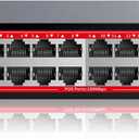 PoE Switch, 16 Port Managed POE+ Ethernet Switch(16 POE+ Ports+2 Gigabit Uplink,1 x 1.25G SFP), 240W Built-in Power, Support VLAN, QoS, Fanless Metal, Plug & Play(Wall Mount/Rack Mount)