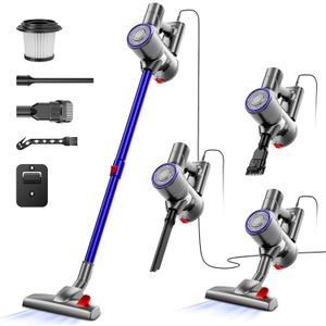 Corded Stick Vacuum Cleaner, 25Kpa Powerful Stick Vacuum, 2 in 1 Vacuum Cleaners,1.2 L Dust Cup, Corded Handheld Vacuum Pet for Hair, Short-Pile Carpet, Hardfloor (Dark Blue)