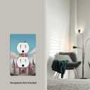 Decorative Art Light Switch Covers Pink Castle 1 Gang Single Duplex Outlet Wall Plate Switchplate Electrical Faceplate for Home Decor