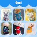 6 Pack Dog Clothes for Small Dogs Boy, Soft and Breathable Puppy Kitten Dog Shirts with Letters for Pet Cats, Summer Dogs' T-Shirts Apparel Sleeveless Vests for Chihuahua Yorkies (Boy, M)