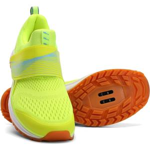 Womens Indoor Cycling Shoes SPD Cleats Compatible Comfortable and Breathable Road Bike Shoes (Green), size 40
