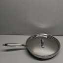 12 Inch Tri-Ply Stainless Steel Frying Pan, Frying Pan with Lid, PFOA/PTFE Free Skillet, Induction Cooking Pans, Dishwasher & Oven Broiler Safe 600F, Professional Cookware, Heavy Duty & Even Heat