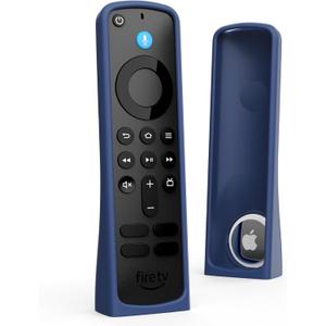 Mission Premium Standing Remote Sleeve for Alexa Remote and AirTag (Optional Remote Finder Feature) (Deep Blue)