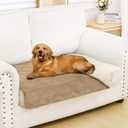 Smiry Waterproof Dog Bed Cover Blanket 30x53, Soft Reversible Pet Blanket, Washable Leakproof Cats Dogs Couch Cover for Sofa, Couch, Furniture, Camel/Beige