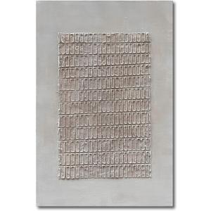 NANKAI Art Hand-painted White Texture Abstract art Oil painting 45x30 inch Contemporary minimalist art Home Wall Decoration Painting (NKHB115)