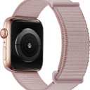 OXWALLEN Sport Loop Nylon Band Compatible with Apple Watch Series 11/10/9/8/7/6/5/4 SE 3/2/1 42mm 41mm 40mm 38mm, Adjustable Comfortable Braided Fabric Rugged Strap for iWatch Women Men, Rose/Pink