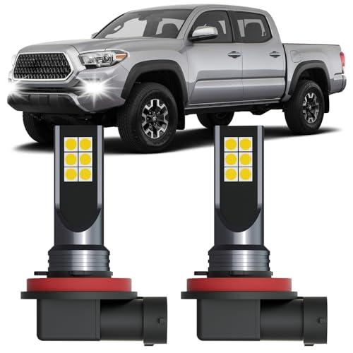 XFLHEHD Tacoma LED Fog Lights Compatible with 2012-2023 Toyota Tacoma Fog Light Bulbs Kit, 6500K Cool White, Pack of 2